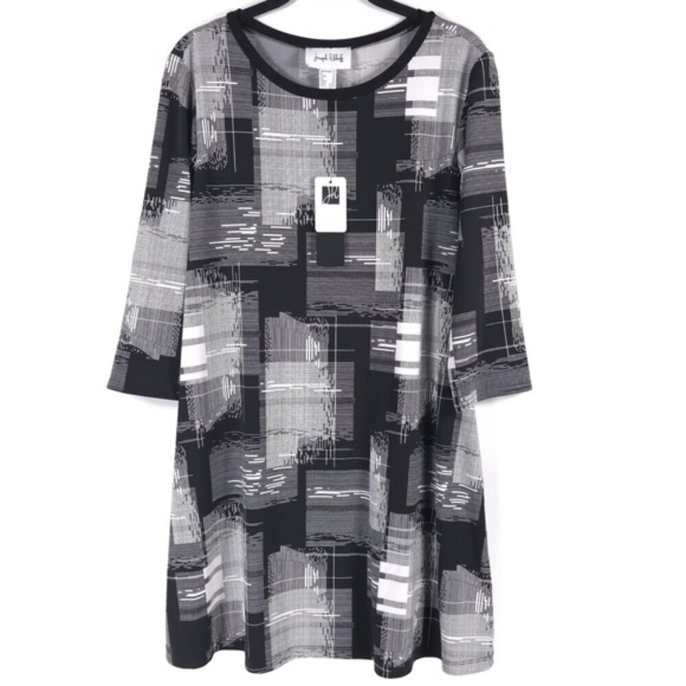 NWT Josephβ Ribkoff Checkered Print Shift Mini Dress Style 223259 Size 10